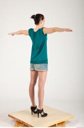 Whole Body Woman T poses Casual Slim Studio photo references